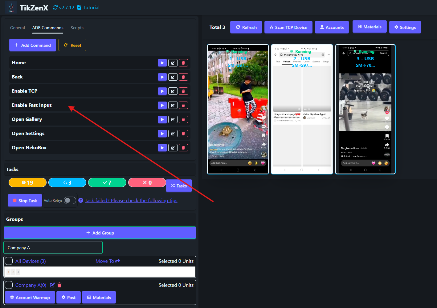 Enable Fast Input